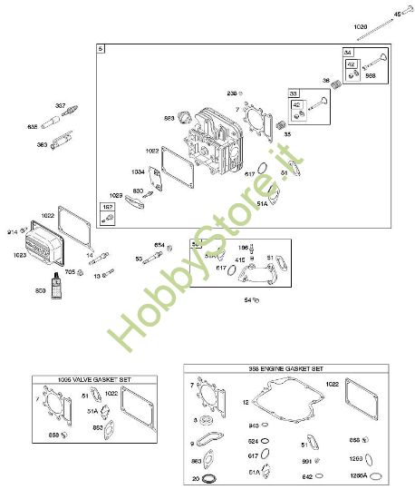 G - Testata, set guarnizioni motore, set guarnizioni valvola, collettore di aspirazione B&S - 21 €¦ 21A907-0113-E1 brand Stihl